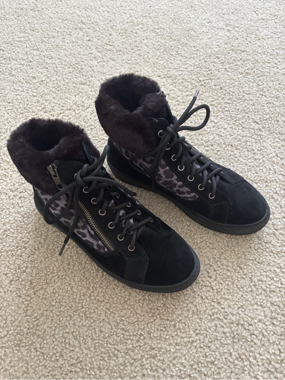 Women's Black Ankle Boots - Picture 3 of 9